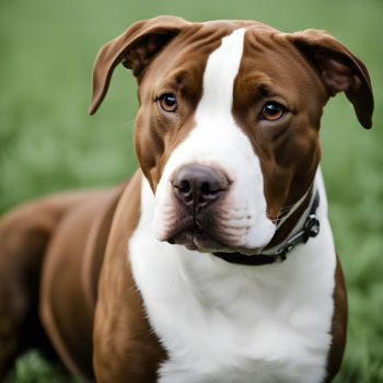 pitbull dog puppy brown and white