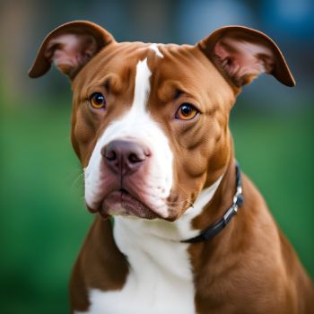 Red Nose Pitbull White and Brown