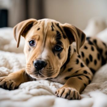 curious-leopard-merle-Pitbull-puppies-with captivating spots