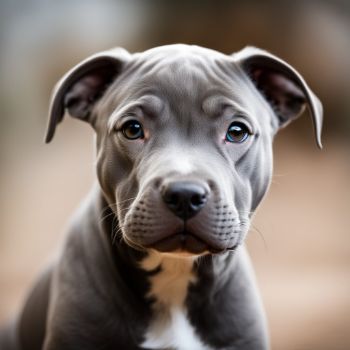 small grey pitbull puppy
