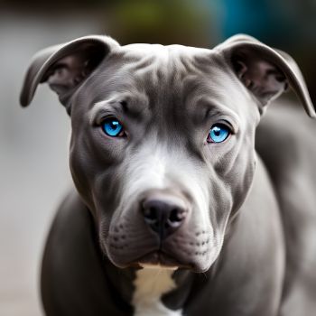 pitbull dog grey blue eyes