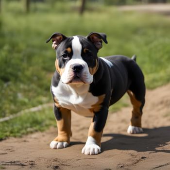 tri color bully with ears