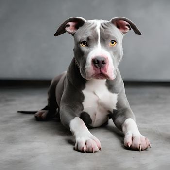 grey and white pitbull terrier,