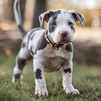 Tri-Color Merle Pitbull Puppy