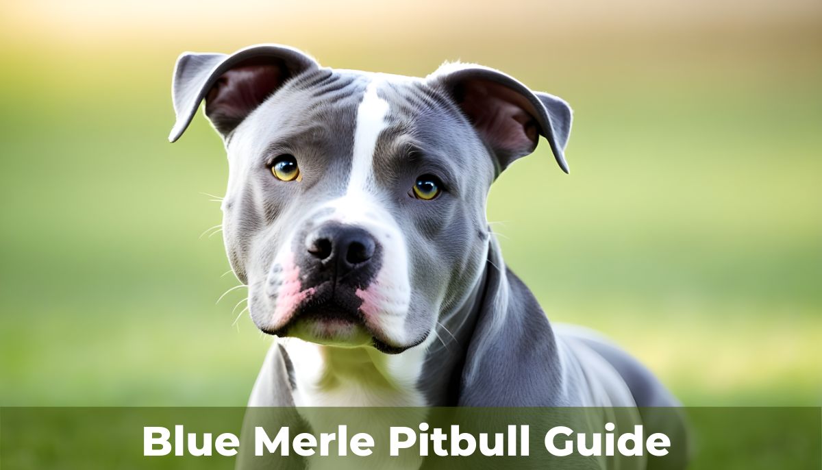 Blue Merle Pitbull with a sleek and shiny coat, illustrating the beauty of merle markings